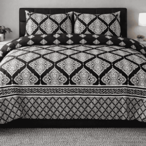 Black King Size Bedsheet Set with 2 Pillow Covers – Premium Soft Fabric