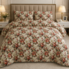 Classic Peach Floral Rose Bedding Collection
