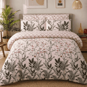 Premium Pure Cotton King Size White Bedsheet Set – Elegant Design & Breathable Fabric